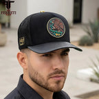FERRETI HATS PREMIUM FT145M Mexico Shield Baseball Cap For Men - Black - OriginalWestern.com