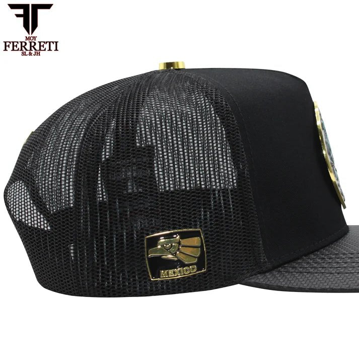 FERRETI HATS PREMIUM FT145M Mexico Shield Baseball Cap For Men - Black - OriginalWestern.com