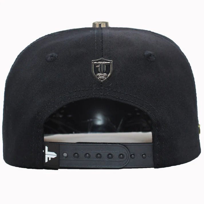 FERRETI HATS PREMIUM FT146 Silver Rooster Baseball Cap For Men- Black - OriginalWestern.com