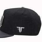 FERRETI HATS PREMIUM FT146 Silver Rooster Baseball Cap For Men- Black - OriginalWestern.com
