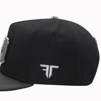 FERRETI HATS PREMIUM FT146 Silver Rooster Baseball Cap For Men- Black - OriginalWestern.com