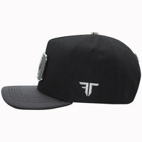FERRETI HATS PREMIUM FT146 Silver Rooster Baseball Cap For Men- Black - OriginalWestern.com