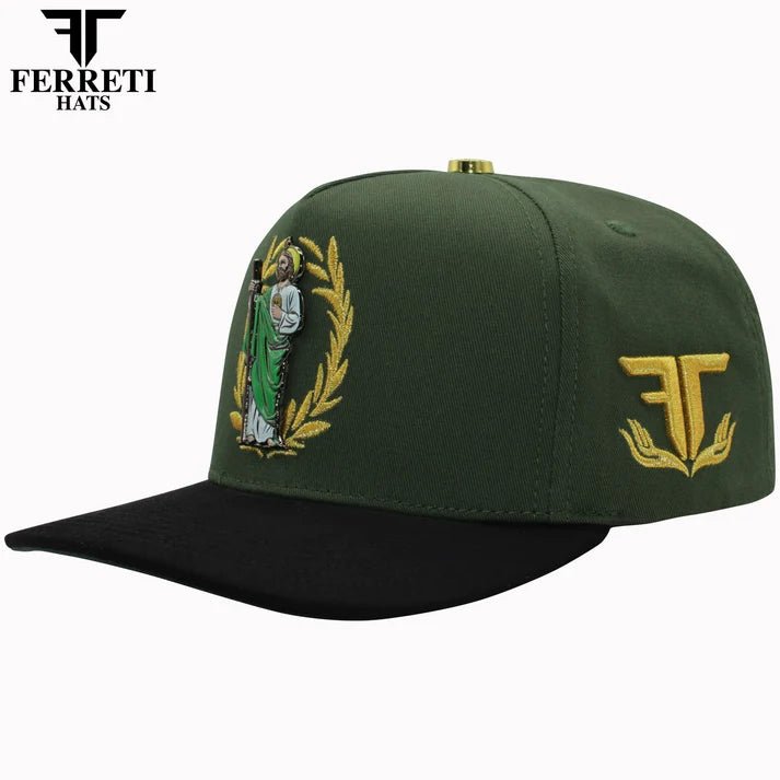 FERRETI HATS PREMIUM FT157 St. Jude Baseball Cap For Men- Green - OriginalWestern.com