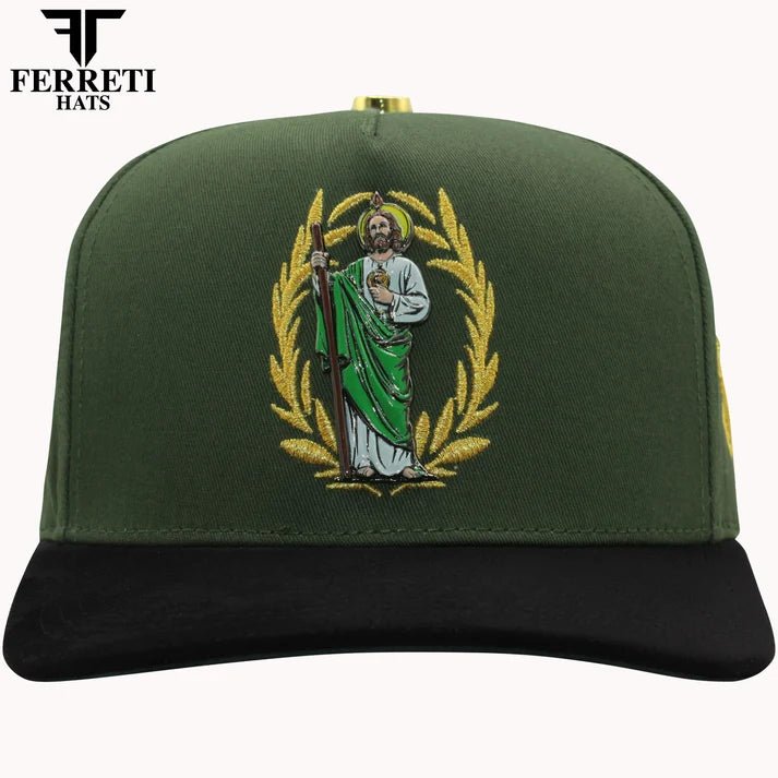 FERRETI HATS PREMIUM FT157 St. Jude Baseball Cap For Men- Green - OriginalWestern.com