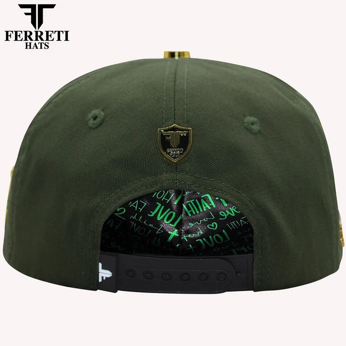 FERRETI HATS PREMIUM FT157 St. Jude Baseball Cap For Men- Green - OriginalWestern.com