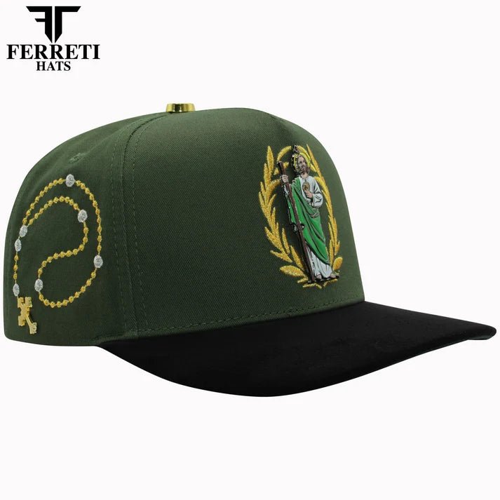 FERRETI HATS PREMIUM FT157 St. Jude Baseball Cap For Men- Green - OriginalWestern.com