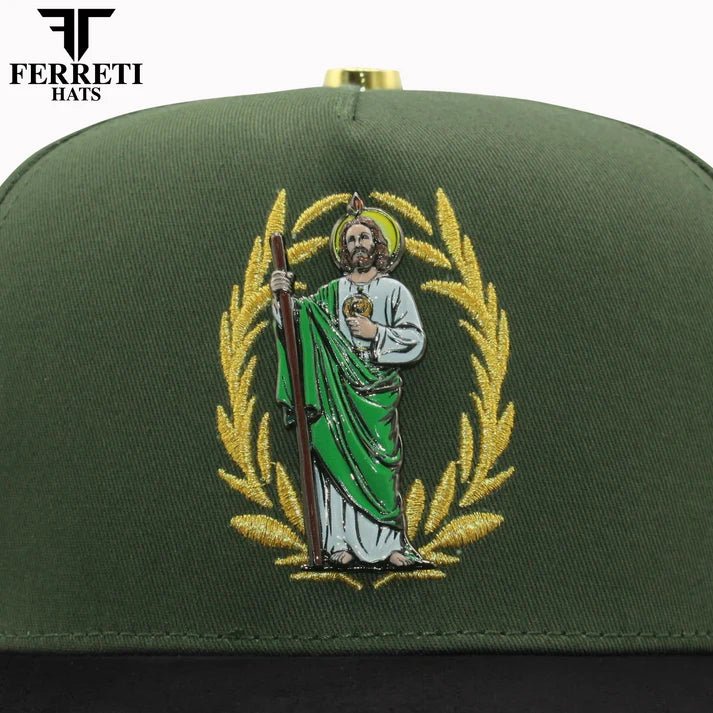 FERRETI HATS PREMIUM FT157 St. Jude Baseball Cap For Men- Green - OriginalWestern.com