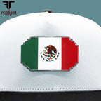 FERRETI HATS PREMIUM FT159 Mexico Flag Baseball Cap For Men - White - OriginalWestern.com