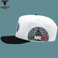 FERRETI HATS PREMIUM FT159 Mexico Flag Baseball Cap For Men - White - OriginalWestern.com