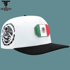 FERRETI HATS PREMIUM FT159 Mexico Flag Baseball Cap For Men - White - OriginalWestern.com
