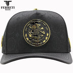FERRETI HATS PREMIUM FT163 Mexico Shield Baseball Cap For Men - Black - OriginalWestern.com