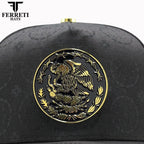 FERRETI HATS PREMIUM FT163 Mexico Shield Baseball Cap For Men - Black - OriginalWestern.com