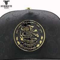 FERRETI HATS PREMIUM FT163 Mexico Shield Baseball Cap For Men - Black - OriginalWestern.com