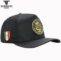 FERRETI HATS PREMIUM FT163 Mexico Shield Baseball Cap For Men - Black - OriginalWestern.com