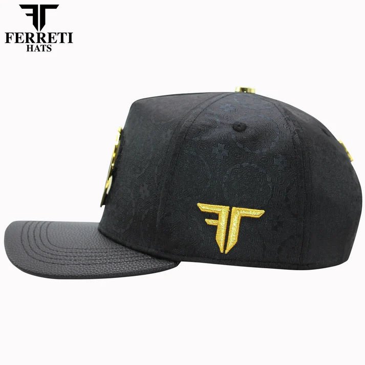 FERRETI HATS PREMIUM FT163 Mexico Shield Baseball Cap For Men - Black - OriginalWestern.com