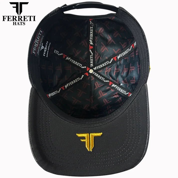 FERRETI HATS PREMIUM FT163 Mexico Shield Baseball Cap For Men - Black - OriginalWestern.com