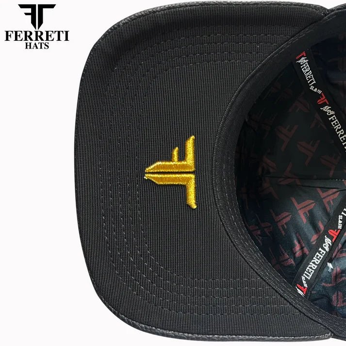 FERRETI HATS PREMIUM FT163 Mexico Shield Baseball Cap For Men - Black - OriginalWestern.com