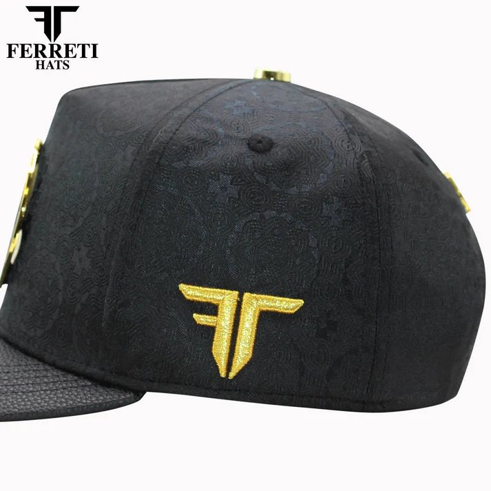 FERRETI HATS PREMIUM FT163 Mexico Shield Baseball Cap For Men - Black - OriginalWestern.com
