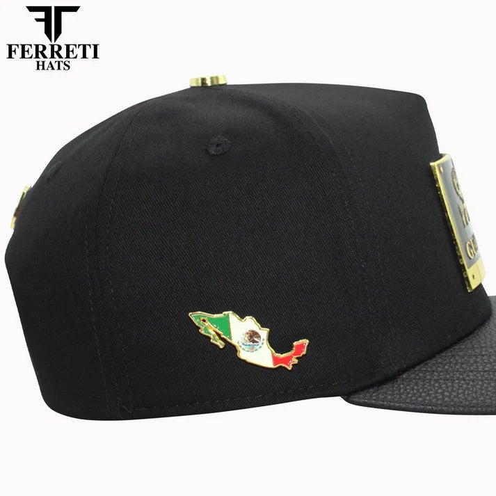 FERRETI HATS PREMIUM FT164PUE Puebla Baseball Cap for Men - Black - OriginalWestern.com