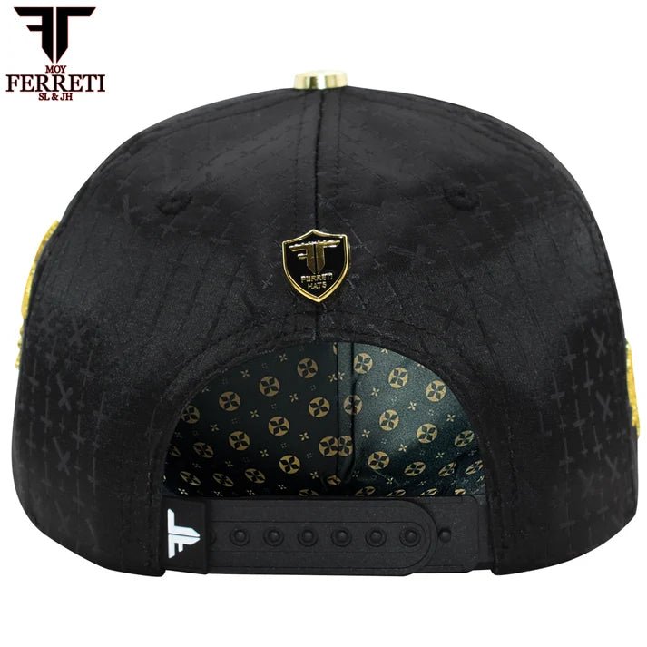 FERRETI HATS PREMIUM FT166 Cross Baseball Cap For Men - Black - OriginalWestern.com