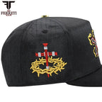 FERRETI HATS PREMIUM FT166 Cross Baseball Cap For Men - Black - OriginalWestern.com