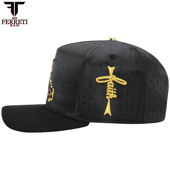 FERRETI HATS PREMIUM FT166 Cross Baseball Cap For Men - Black - OriginalWestern.com