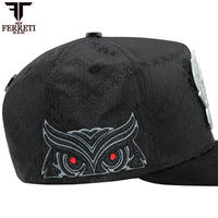 FERRETI HATS PREMIUM FT167 The Owl Baseball Hats For Men - Black - OriginalWestern.com
