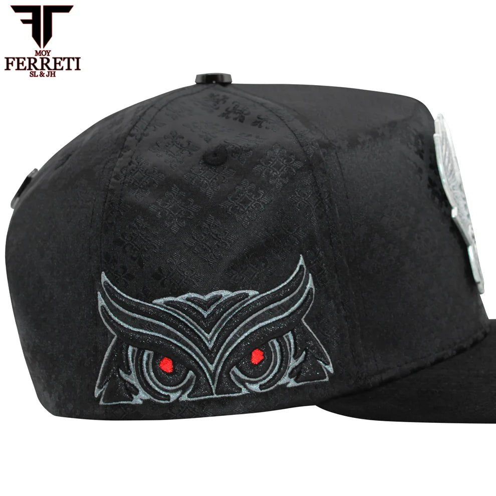 FERRETI HATS PREMIUM FT167 The Owl Baseball Hats For Men - Black - OriginalWestern.com