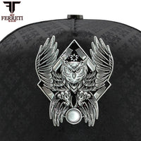 FERRETI HATS PREMIUM FT167 The Owl Baseball Hats For Men - Black - OriginalWestern.com
