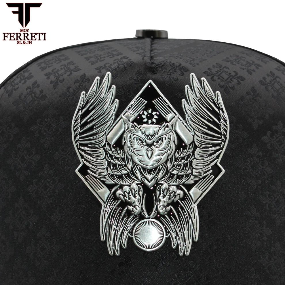 FERRETI HATS PREMIUM FT167 The Owl Baseball Hats For Men - Black - OriginalWestern.com
