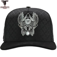 FERRETI HATS PREMIUM FT167 The Owl Baseball Hats For Men - Black - OriginalWestern.com
