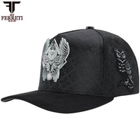 FERRETI HATS PREMIUM FT167 The Owl Baseball Hats For Men - Black - OriginalWestern.com