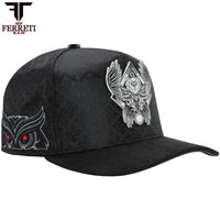 FERRETI HATS PREMIUM FT167 The Owl Baseball Hats For Men - Black - OriginalWestern.com
