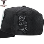 FERRETI HATS PREMIUM FT167 The Owl Baseball Hats For Men - Black - OriginalWestern.com