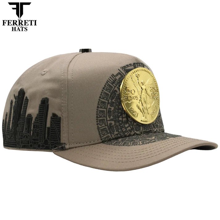 FERRETI HATS PREMIUM FT168 El Centenario Baseball Cap For Men - Beige - OriginalWestern.com