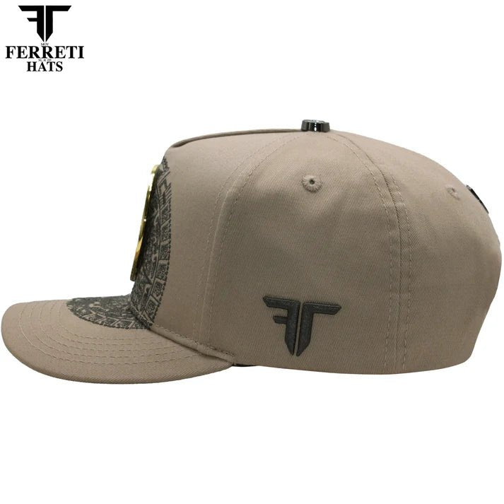 FERRETI HATS PREMIUM FT168 El Centenario Baseball Cap For Men - Beige - OriginalWestern.com