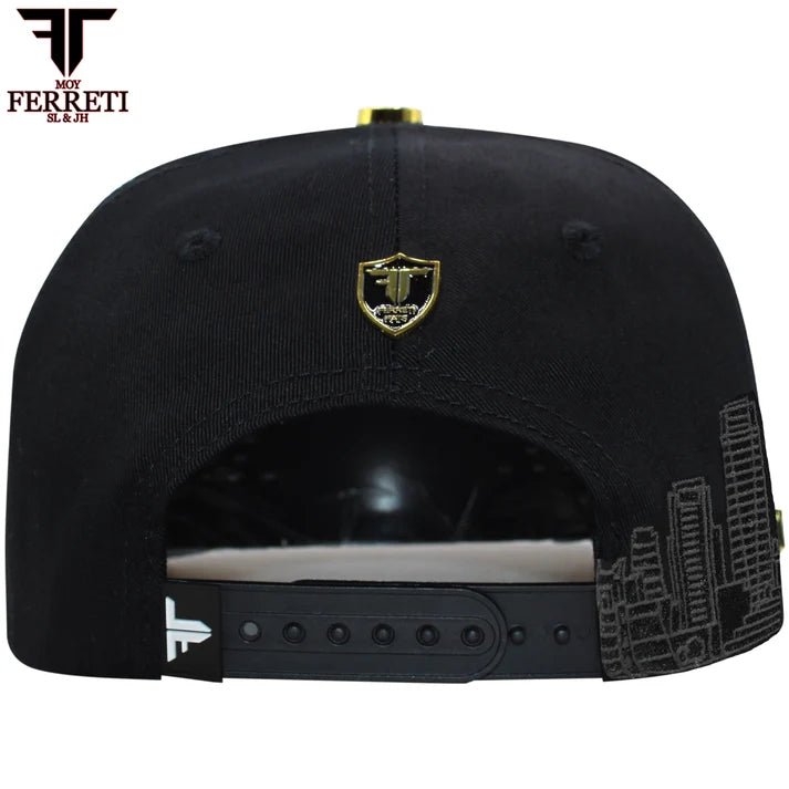 FERRETI HATS PREMIUM FT168 El Centenario Baseball Cap For Men - Black - OriginalWestern.com