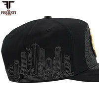 FERRETI HATS PREMIUM FT168 El Centenario Baseball Cap For Men - Black - OriginalWestern.com