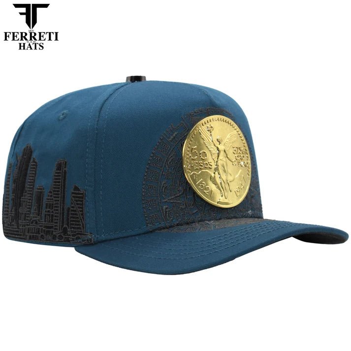 FERRETI HATS PREMIUM FT168 El Centenario Baseball Cap For Men - Blue - OriginalWestern.com