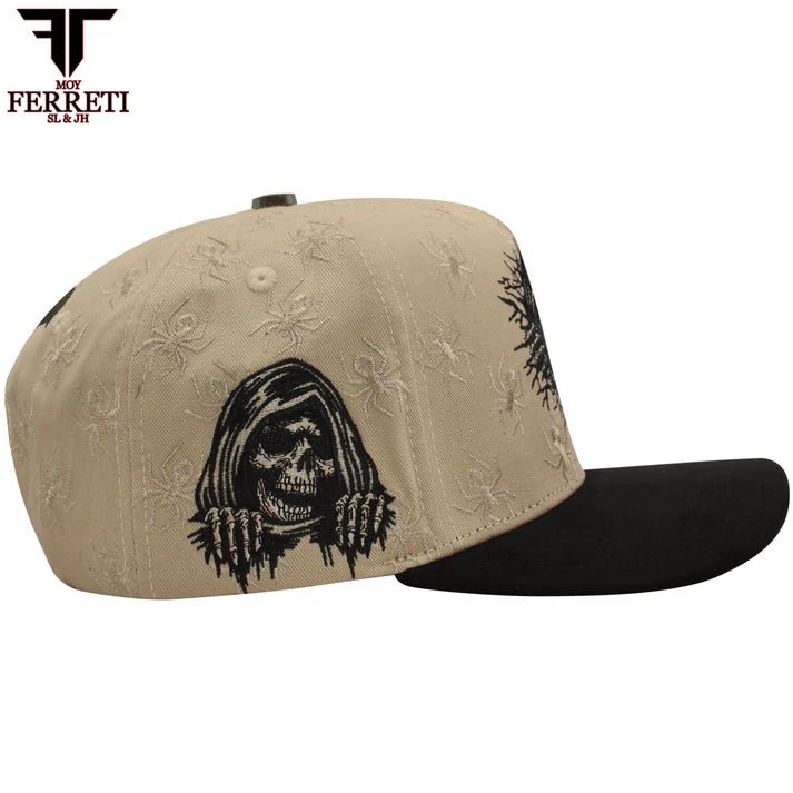 FERRETI HATS PREMIUM FT169 The Skull Baseball Cap For Men - Beige - OriginalWestern.com