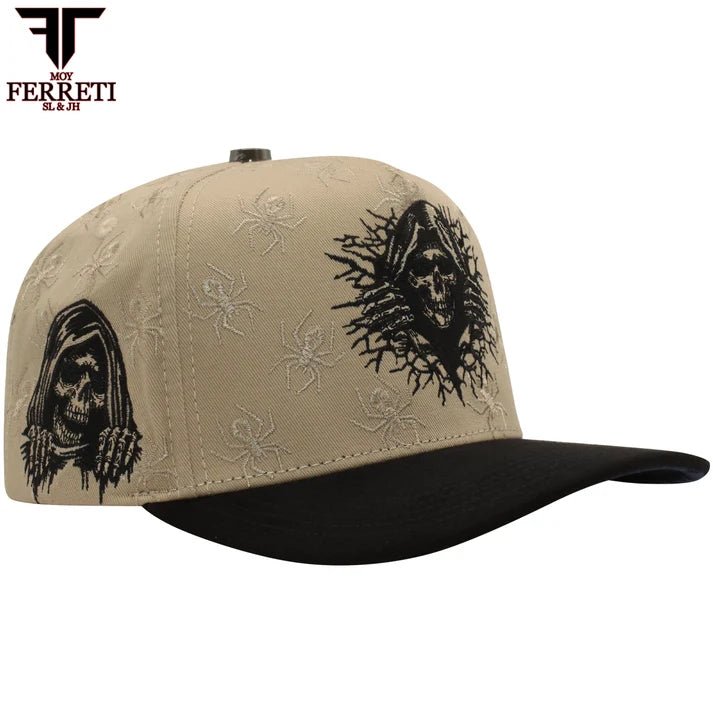 FERRETI HATS PREMIUM FT169 The Skull Baseball Cap For Men - Beige - OriginalWestern.com
