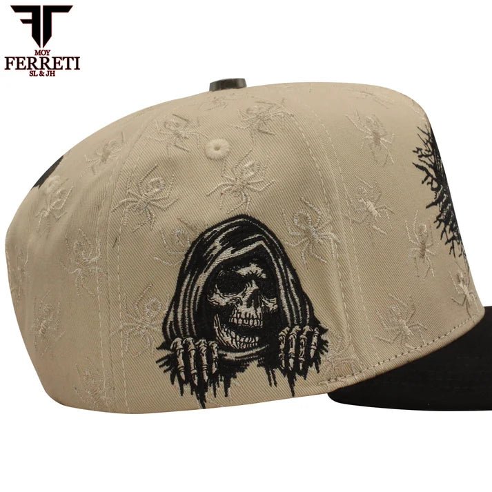 FERRETI HATS PREMIUM FT169 The Skull Baseball Cap For Men - Beige - OriginalWestern.com