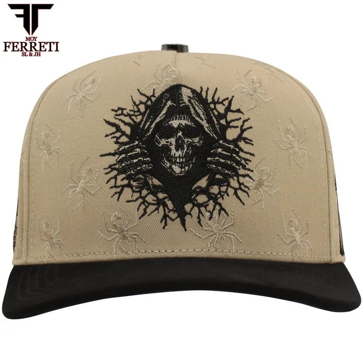 FERRETI HATS PREMIUM FT169 The Skull Baseball Cap For Men - Beige - OriginalWestern.com