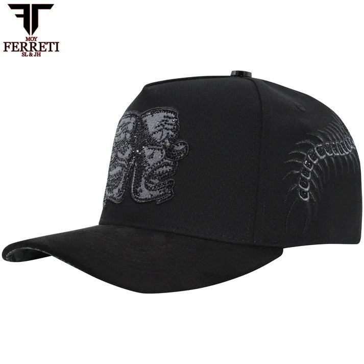 FERRETI HATS PREMIUM FT171 Smile Baseball Cap For Men - Black - OriginalWestern.com