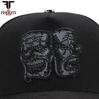FERRETI HATS PREMIUM FT171 Smile Baseball Cap For Men - Black - OriginalWestern.com