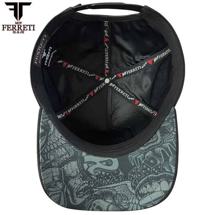FERRETI HATS PREMIUM FT171 Smile Baseball Cap For Men - Black - OriginalWestern.com