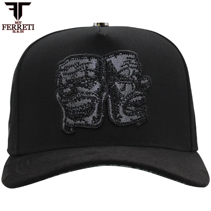 FERRETI HATS PREMIUM FT171 Smile Baseball Cap For Men - Black - OriginalWestern.com