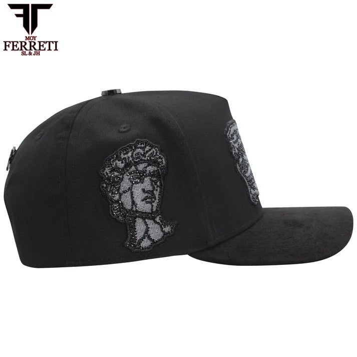 FERRETI HATS PREMIUM FT171 Smile Baseball Cap For Men - Black - OriginalWestern.com