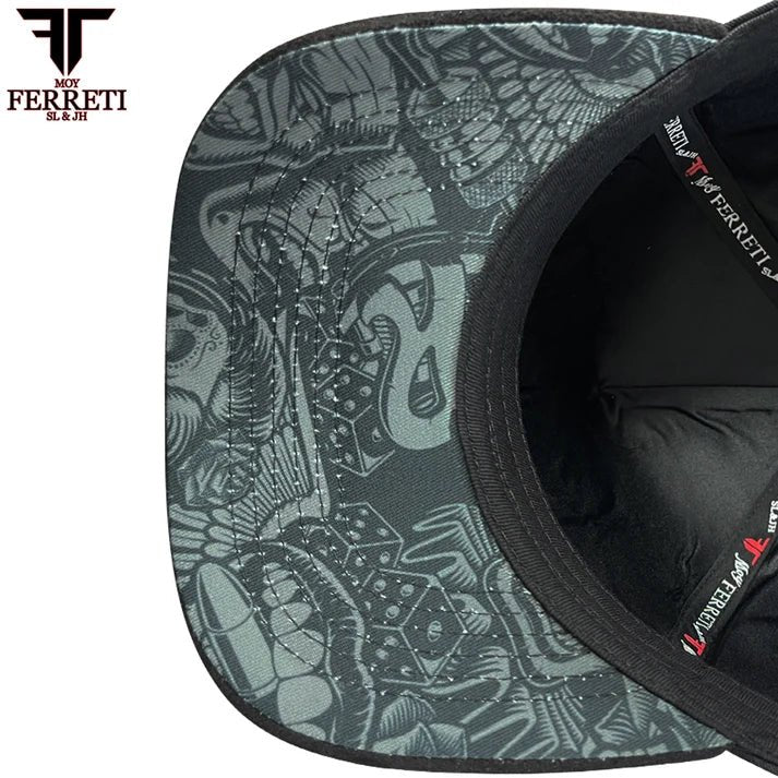 FERRETI HATS PREMIUM FT171 Smile Baseball Cap For Men - Black - OriginalWestern.com