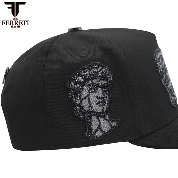 FERRETI HATS PREMIUM FT171 Smile Baseball Cap For Men - Black - OriginalWestern.com